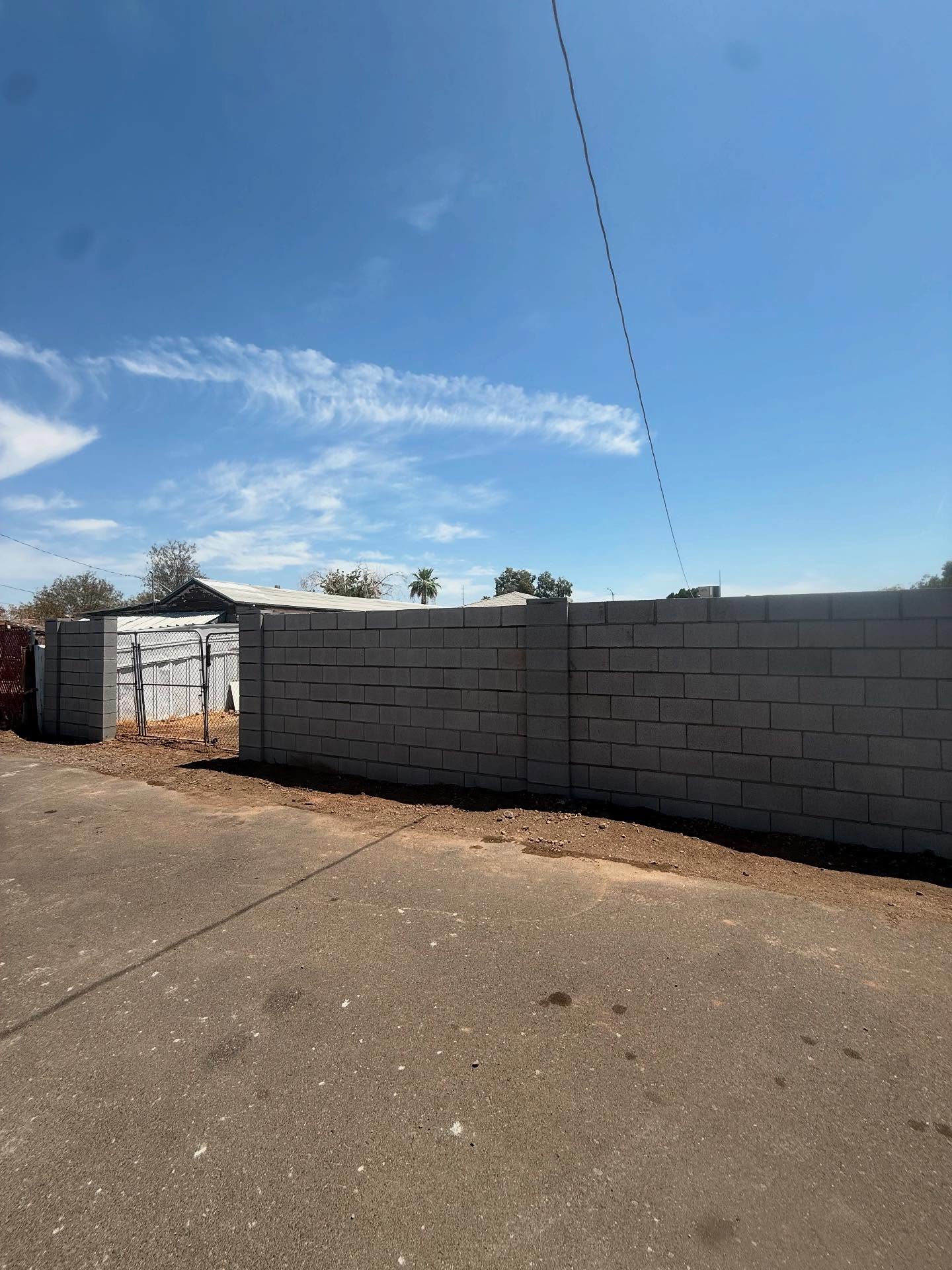 Alley perimeter block wall in Phoenix, AZ