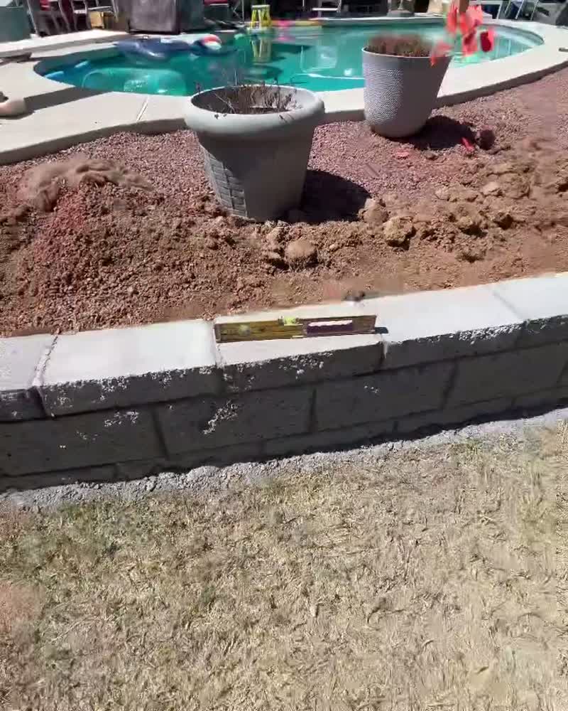 Retaining wall and curb walkthrough in Phoenix, AZ